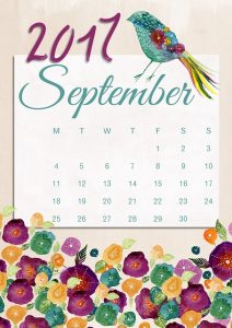 picture of September 2017 calendar